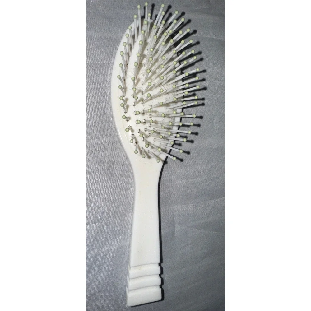 Vintage Clinique Hair Brush Ball Tipped Small Travel White Plastic